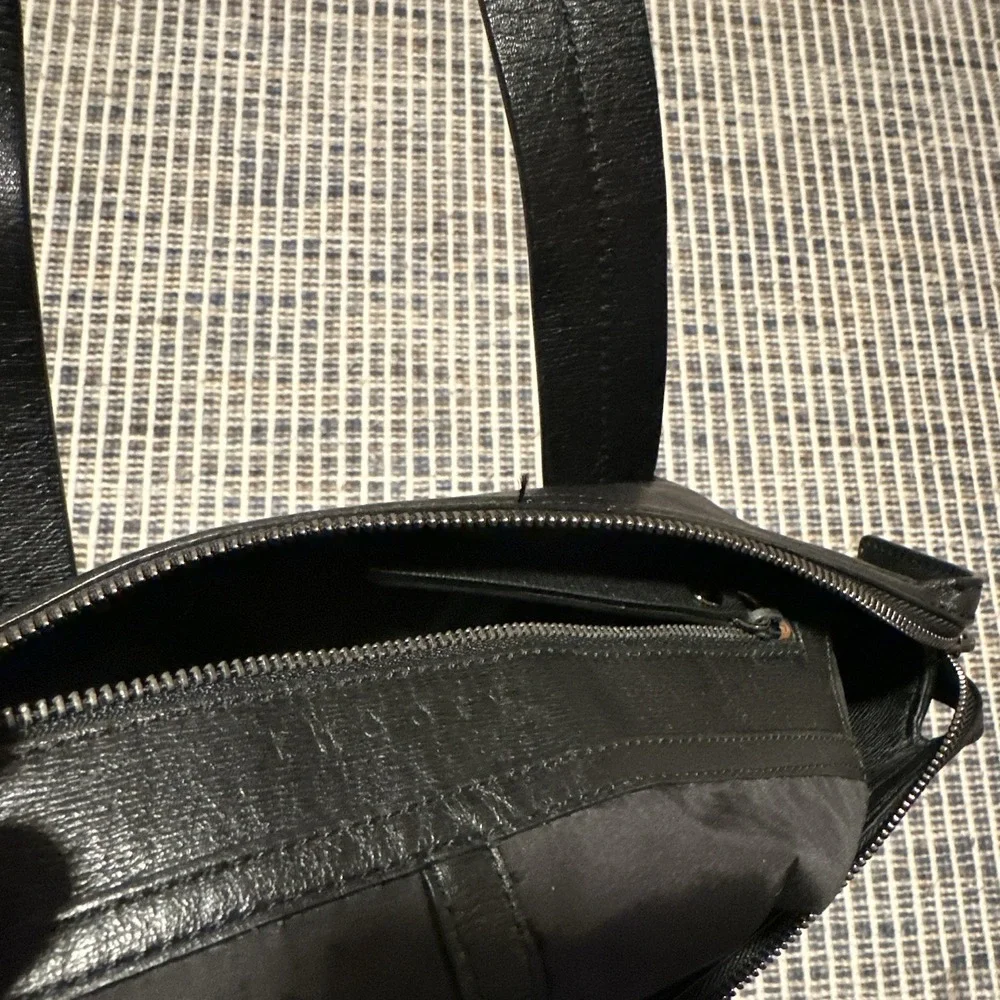THEORY HUDSON Laptop Bag Nylon and Leather